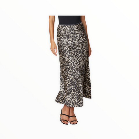 Leopard midi skirt