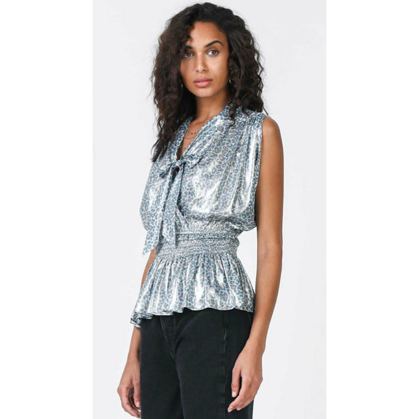 Metallic peplum