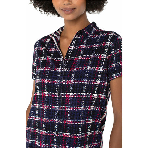 Poppy plaid button down