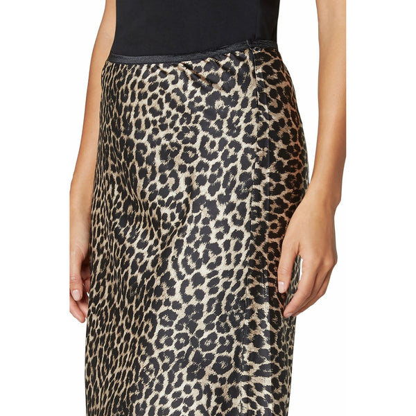 Leopard midi skirt