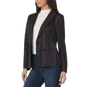 Striped fitted blazer