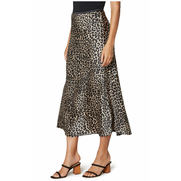 Leopard midi skirt